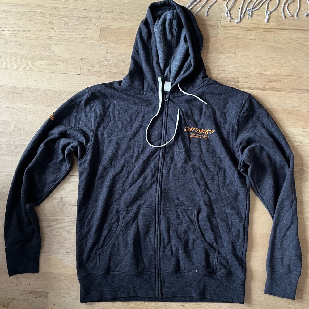 Mitski concert hoodie zip large gray